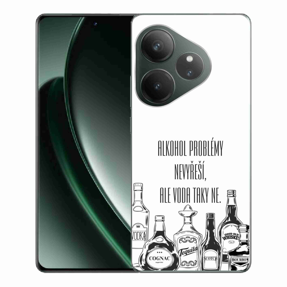 Gél borító mmCase a Realme GT 6 5G/GT 6T 5G számára - vicces szöveg fehér háttérrel