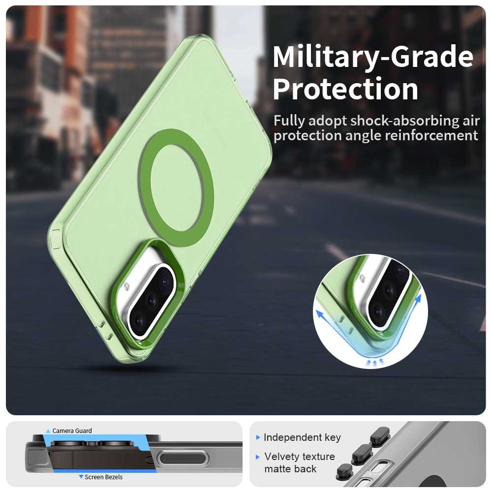 Candy zselés tok MagSafe-val a Samsung Galaxy A36 5G/A56 5G készülékhez - zöld színű