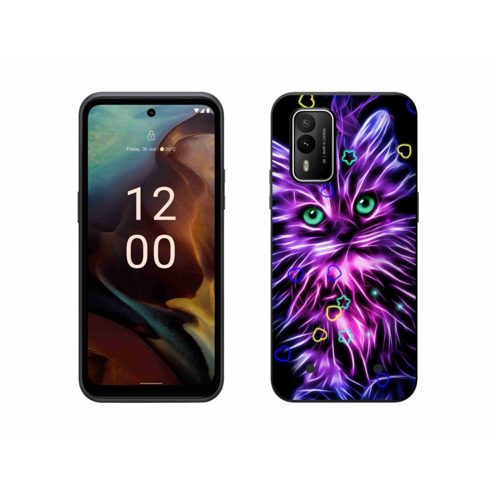 Zselés borító mmCase a Nokia XR21 készülékhez - absztrakt macska