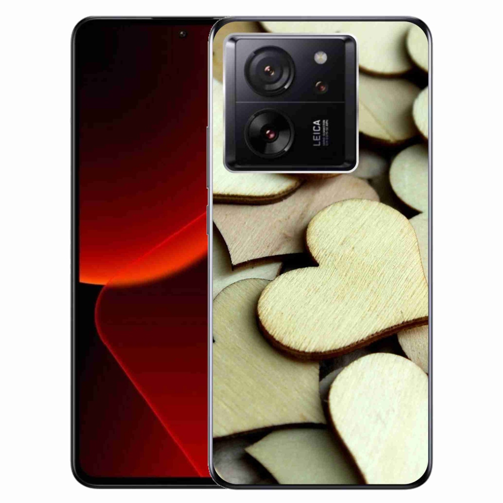 Gél borítás mmCase a Xiaomi 13T/13T Pro számára - fából készült szívek