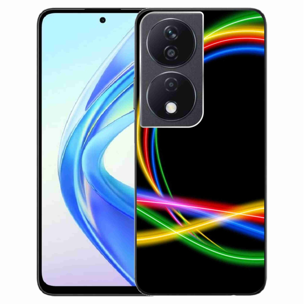Gél tok mmCase a Honor X7b/Honor 90 Smart számára - neon körök