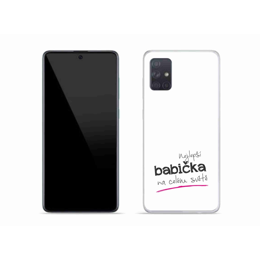 Gél borító mmCase Samsung Galaxy A51 - a legjobb nagymama 4 fehér háttérrel