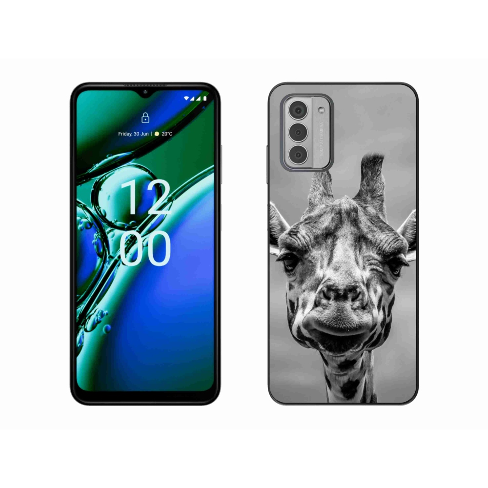 Zselés tok mmCase a Nokia G42 készülékhez - fekete-fehér zsiráf