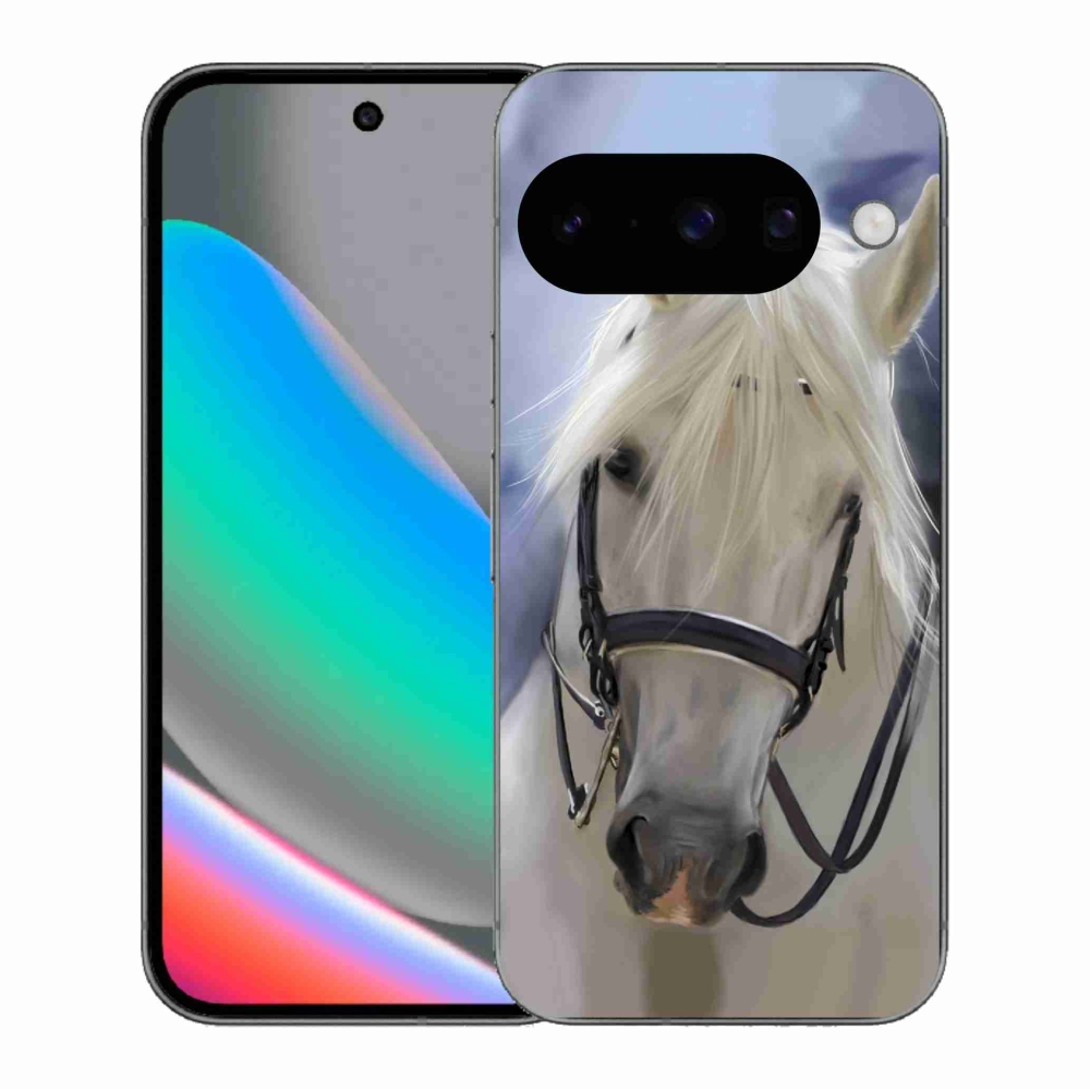 Zselés borítás mmCase a Google Pixel 10 számára - fehér ló