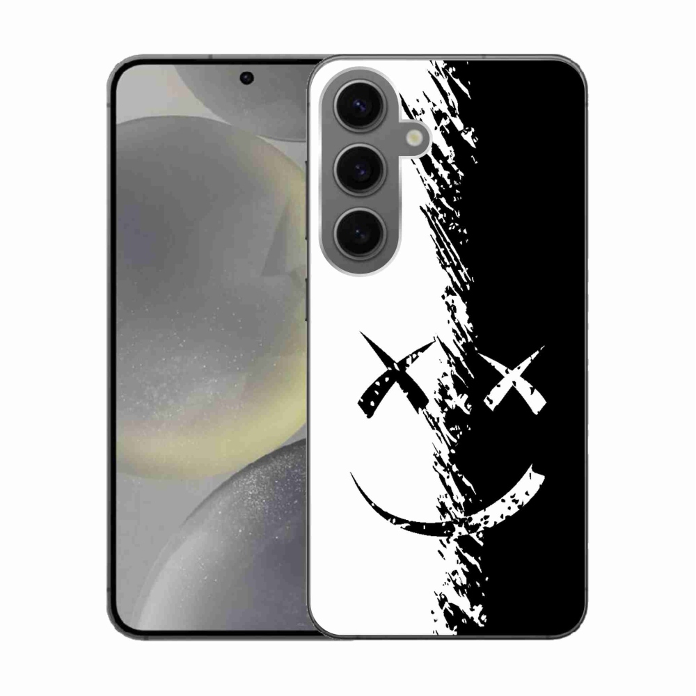Zselés borítás mmCase Samsung Galaxy S24 készülékhez - fekete-fehér mosolygó
