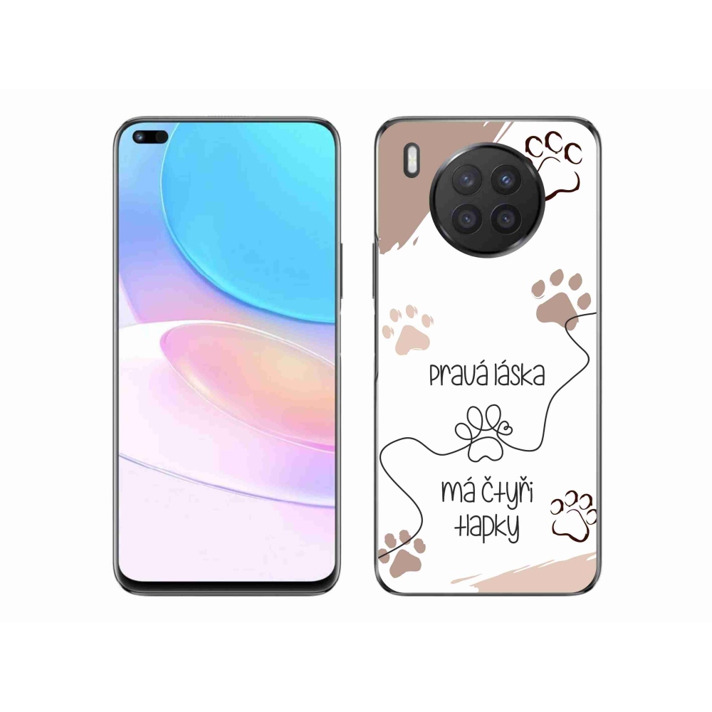 Gél borítás mmCase a Huawei Nova 8i készülékhez - kutyamotívum 1 fehér háttér