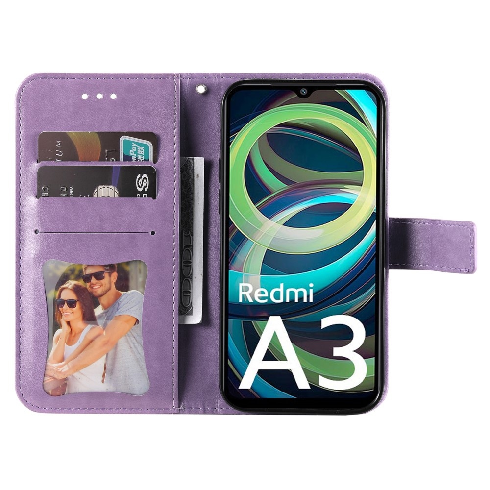 Mandala könyv tok Xiaomi Redmi A3-hoz - lila