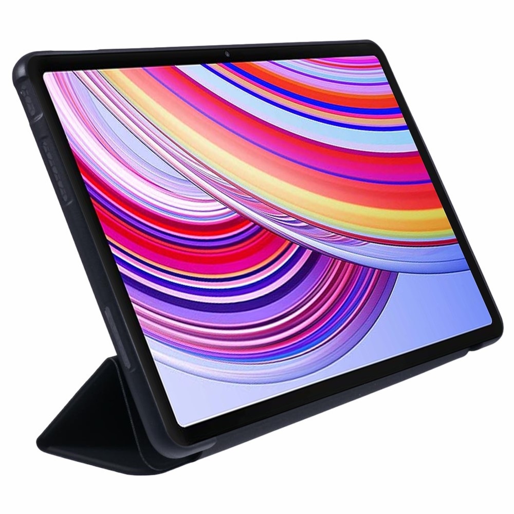 Összecsukható intelligens záró tok Xiaomi Redmi Pad Pro 4G/5G tablethez - fekete