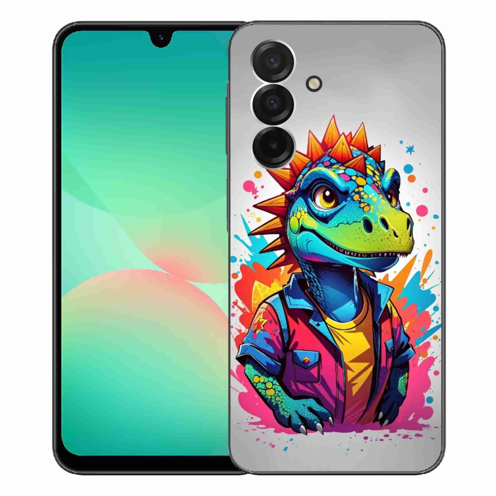 Zselés borítás mmCase Samsung Galaxy A26 5G - színes dinoszauruszhoz
