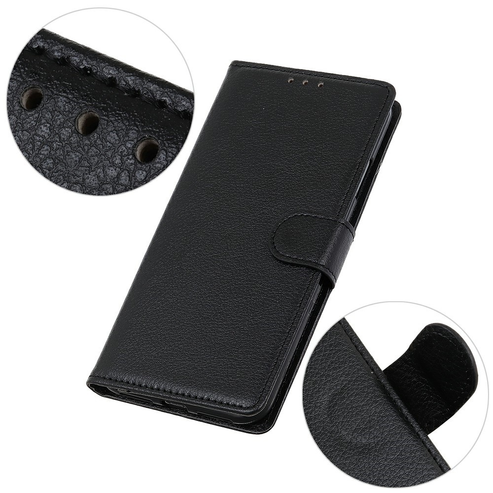 Litchie könyvtáska Xiaomi Redmi 15C 4G/5G (173mm) - fekete