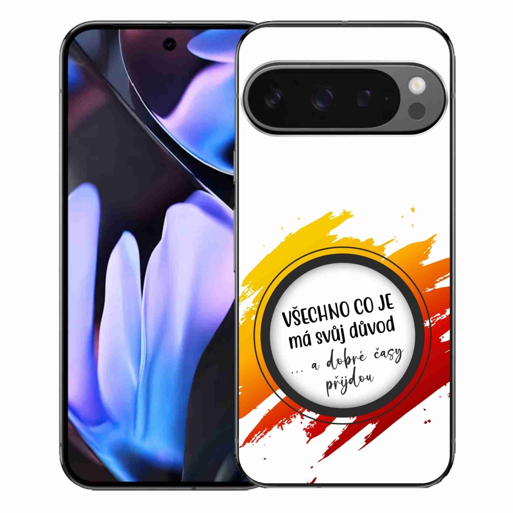 Gél borítás mmCase a Google Pixel 9 Pro XL készülékhez - Idézet 3 fehér háttér