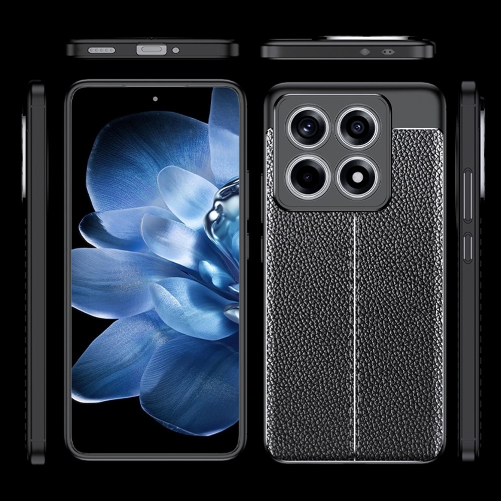 Litchi tartós zselés tok Xiaomi 14T Pro - fekete