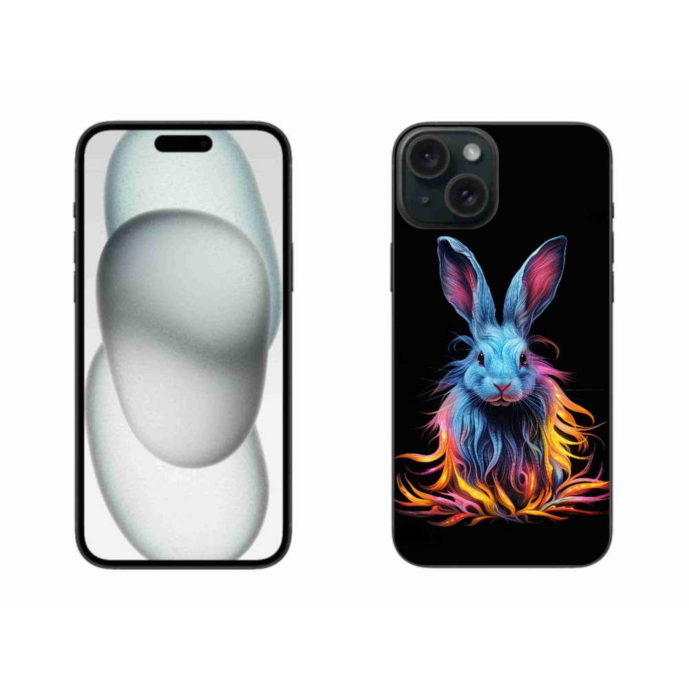 Gél borítás mmCase iPhone 15 Plus készülékhez - absztrakt nyúl