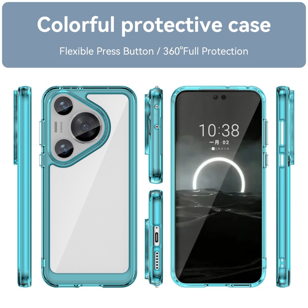 Gél tok fix hátlappal a Huawei Pura 70 Pro készülékhez - világoskék színben