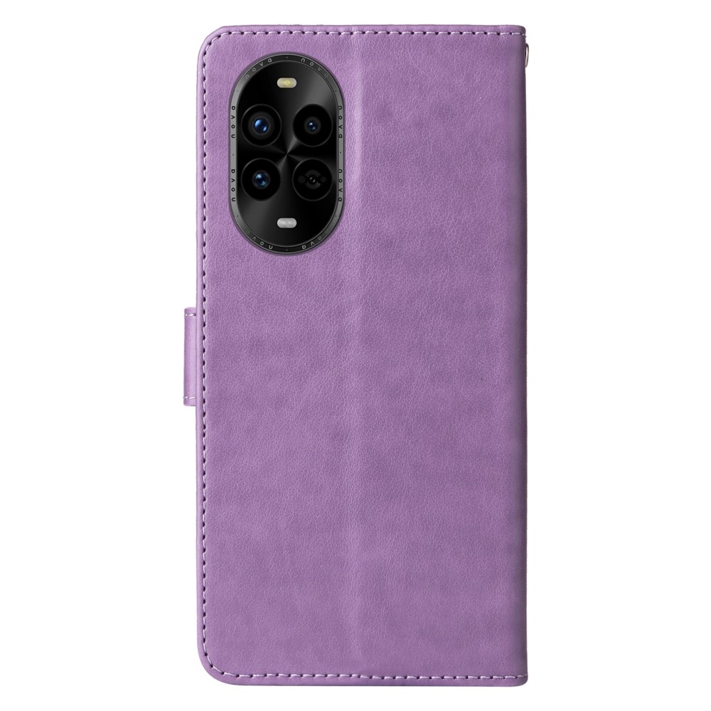 Virágos könyv tok a Huawei Nova 13 Pro 5G számára - világos lila