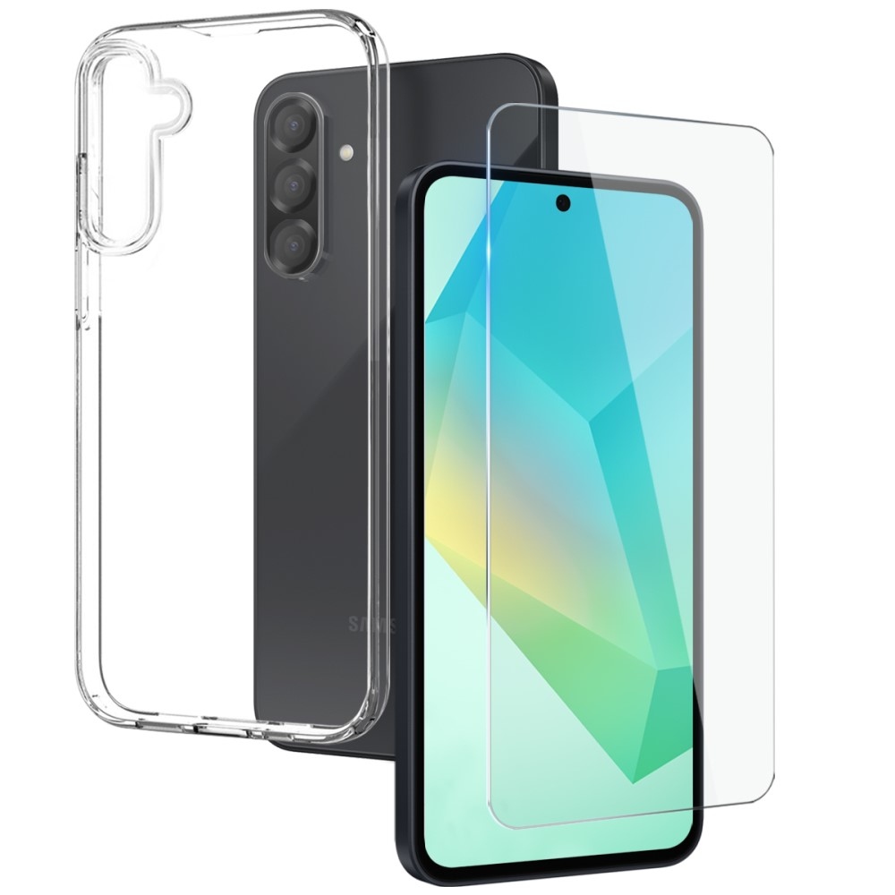 NORTHJO átlátszó zselés tok + edzett üveg Samsung Galaxy A36 5G - átlátszó