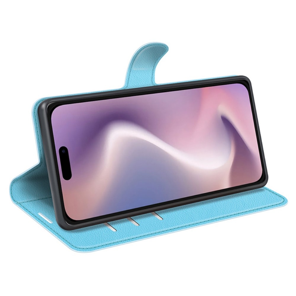 Litchi könyv tok iPhone 16-hoz - kék