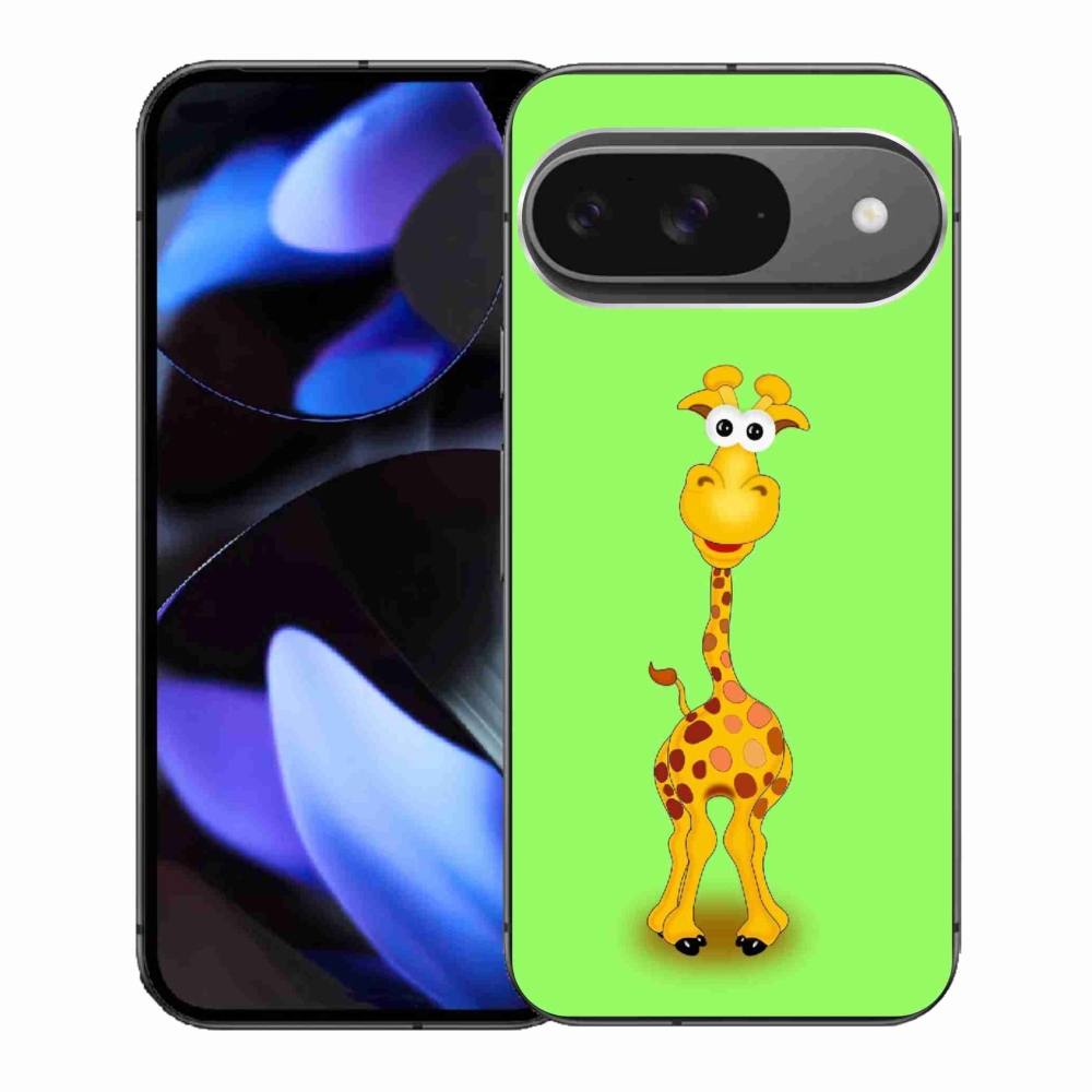 Zselés borítás mmCase a Google Pixel 9/9 Pro számára - rajzfilm zsiráf