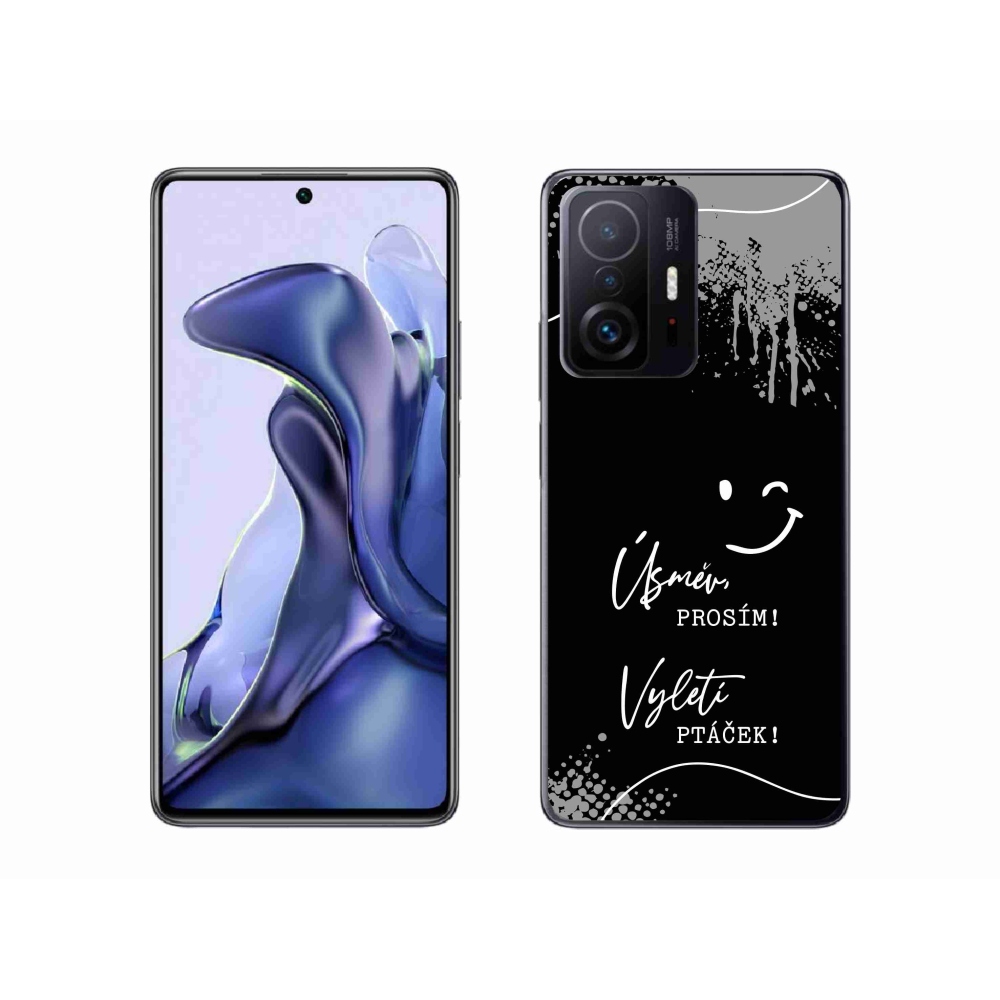 Gél borító mmCase a Xiaomi 11T Pro számára - vicces szöveg 4 fekete háttérrel