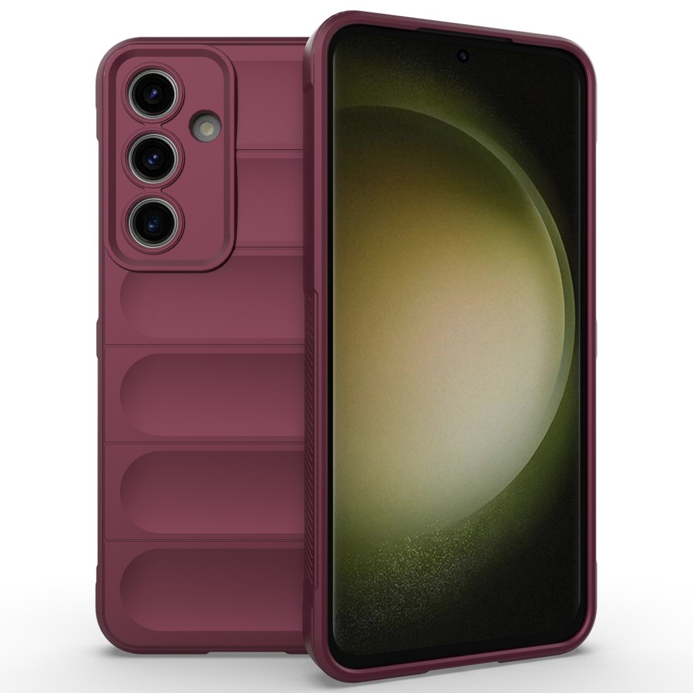 Rugg tartós zselés tok Samsung Galaxy S24 FE készülékhez - bordó színű