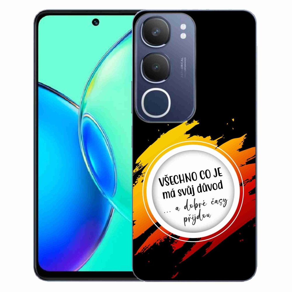 Gél borítás mmCase a Vivo Y19s készülékre - idézet 3 fekete háttér