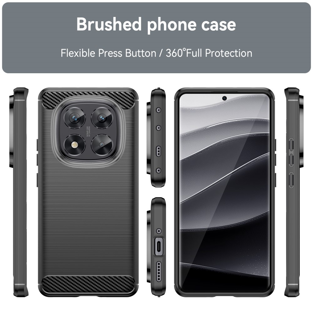Szénálló zselés tok Xiaomi Redmi Note 14 Pro 5G/Poco X7 5G - fekete