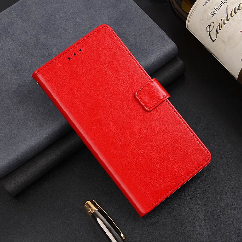 IDEWEI könyvtáska Xiaomi Redmi 13 4G/Poco M6 4G - piros