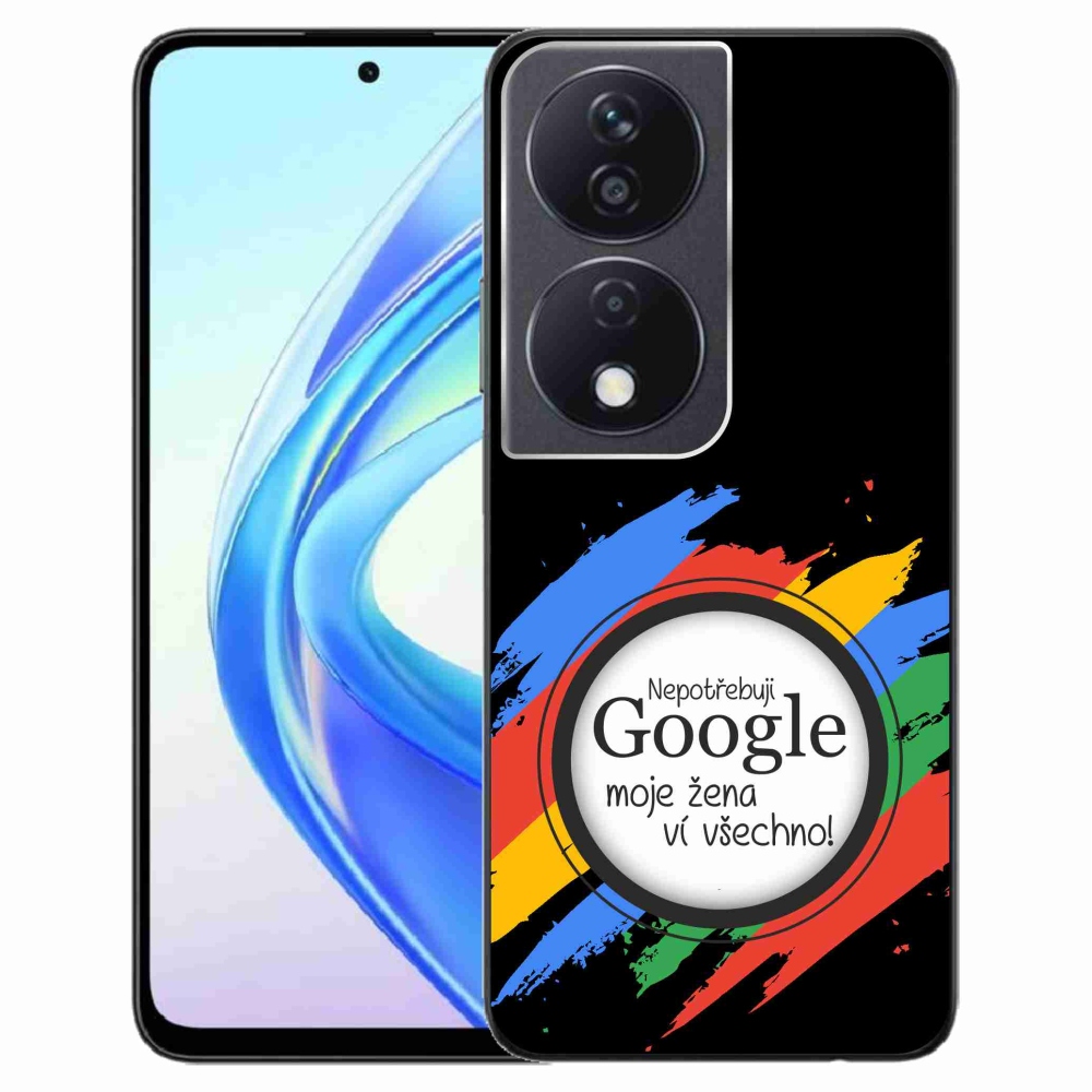 Gél borító mmCase a Honor X7b/Honor 90 Smart - a nő mindent tud fekete háttérrel