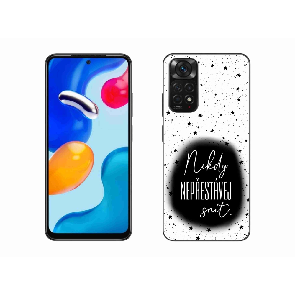 Gél borítás mmCase a Xiaomi Redmi Note 11 4G-hez - idézet 1 fekete és fehér háttérrel