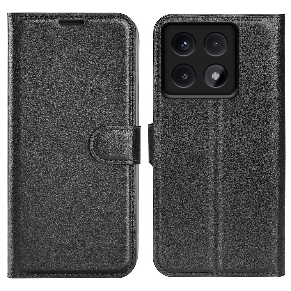 Litchi könyv tok Xiaomi 14T Pro-hoz - fekete