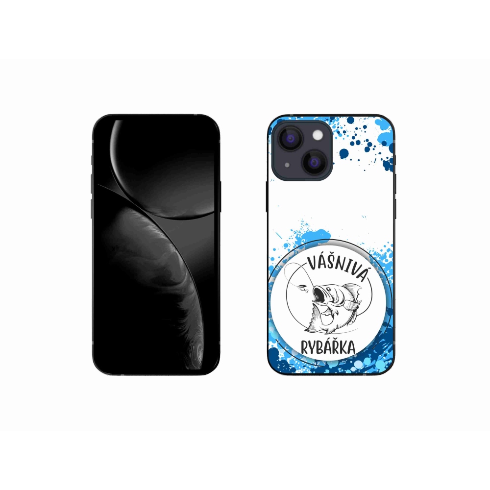 Gél borító mmCase iPhone 13 mini 5.4 - szenvedélyes halásznő fehér háttérrel