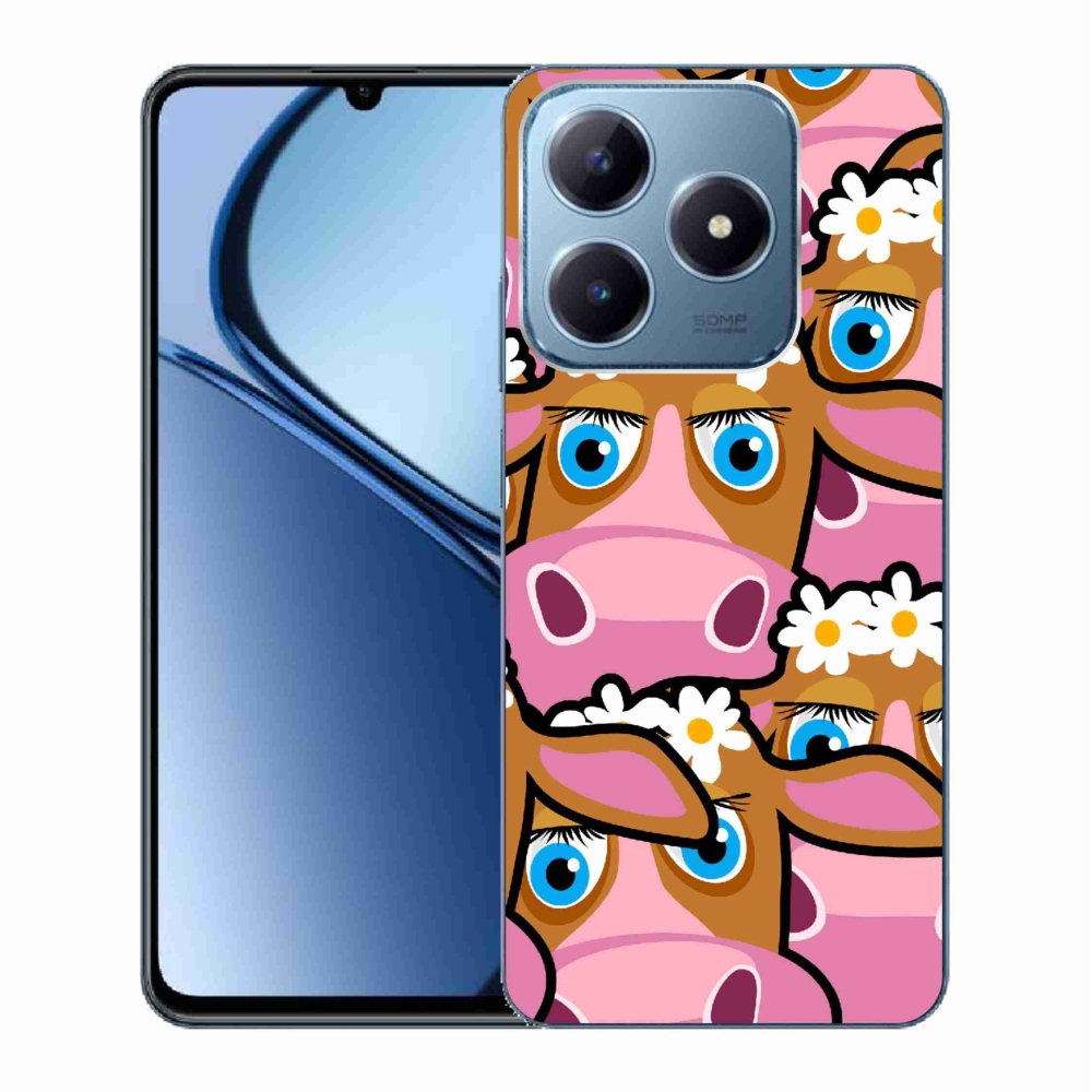 Zselés borítás mmCase a Realme C63 készülékhez - rajzfilmtehenek