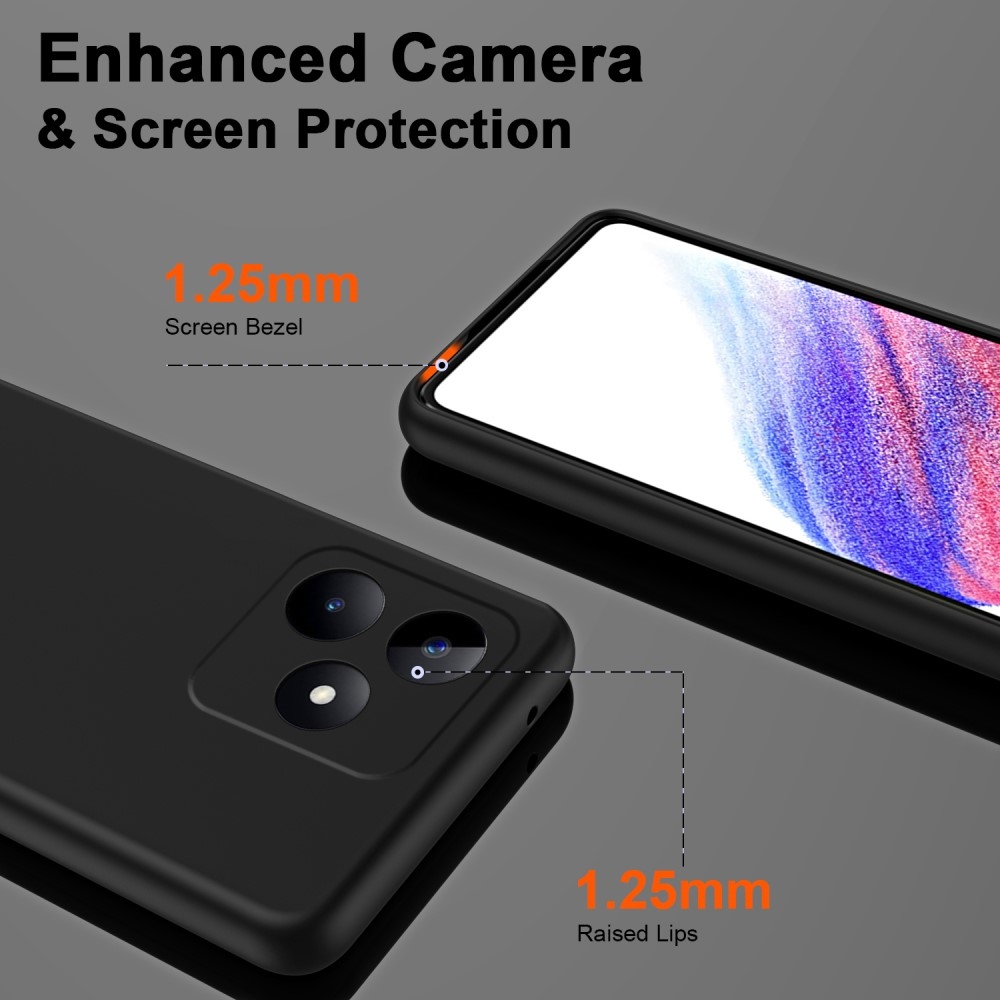 Matt gél mobil tok Realme C51/C53 - fekete