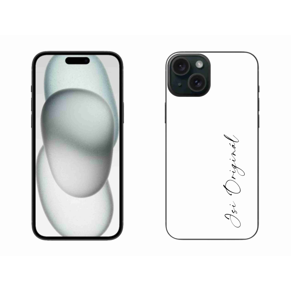 Gél borítás mmCase iPhone 15 Plus készülékhez - te vagy az eredeti fehér háttér