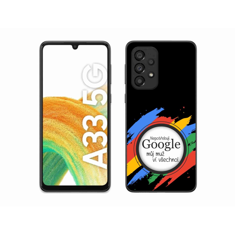 Gél borító mmCase Samsung Galaxy A33 5G - az ember mindent tud fekete háttérrel