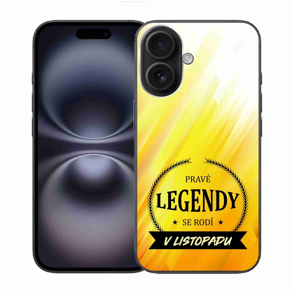 Gél borítás mmCase iPhone 16 készülékhez - Legendák novemberben sárga háttérrel