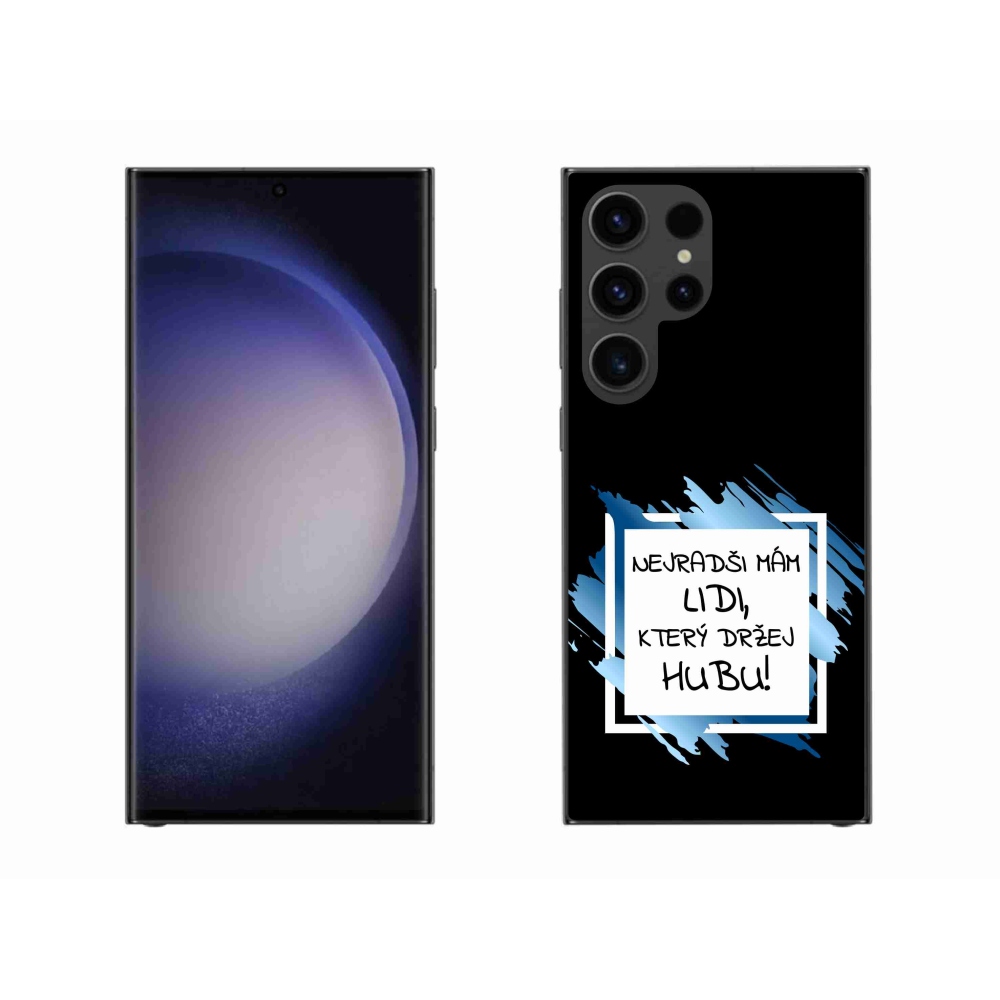 Gél borítás mmCase Samsung Galaxy S23 Ultra 5G - vicces szöveg 7 fehér és fekete háttérrel