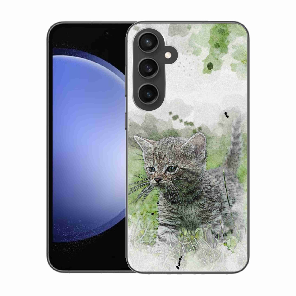 Gél borítás mmCase Samsung Galaxy S23 FE - aranyos cica 1