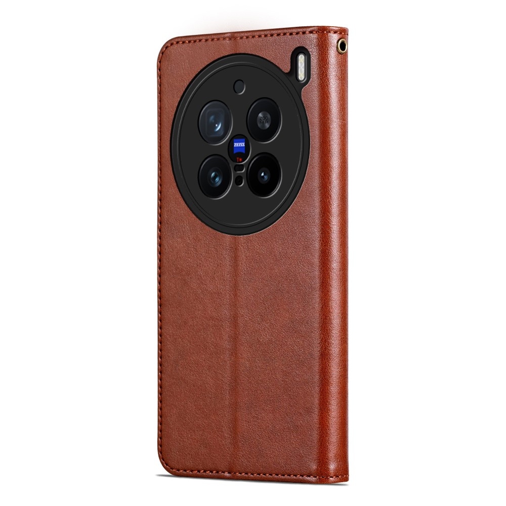 AZNS könyv tok a Vivo X200 Pro 5G készülékhez - barna
