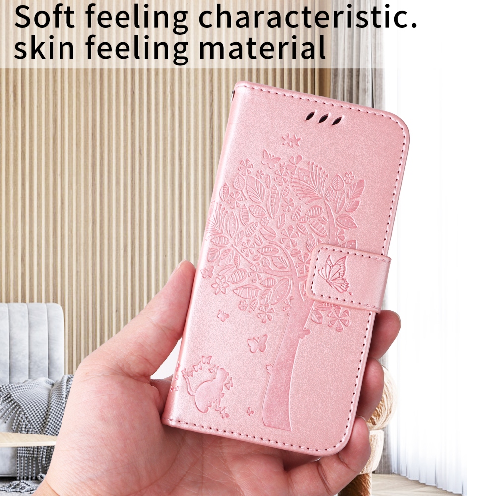 Fák könyv tokja Xiaomi Poco F7 5G - rózsaarany