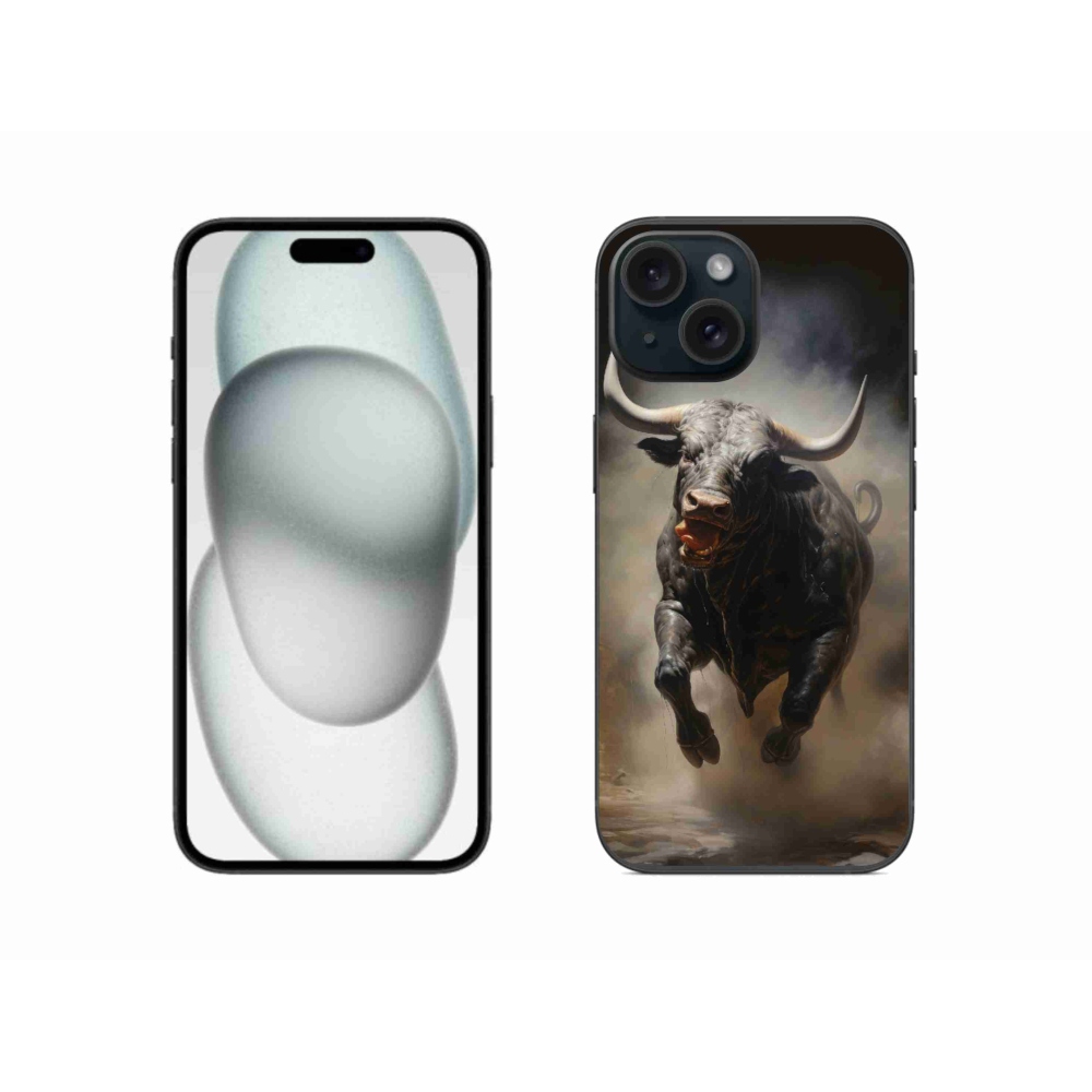 Zselés borítás mmCase iPhone 15 készülékhez - dühös bika