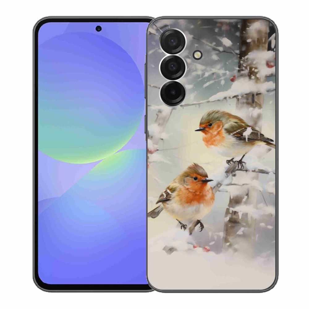 Gél borítás mmCase Samsung Galaxy A36 5G - madarak télen
