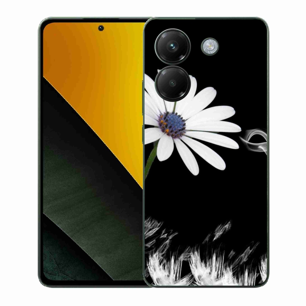 Gél borítás mmCase a Xiaomi Poco M7 Pro 5G-hez - fehér virág