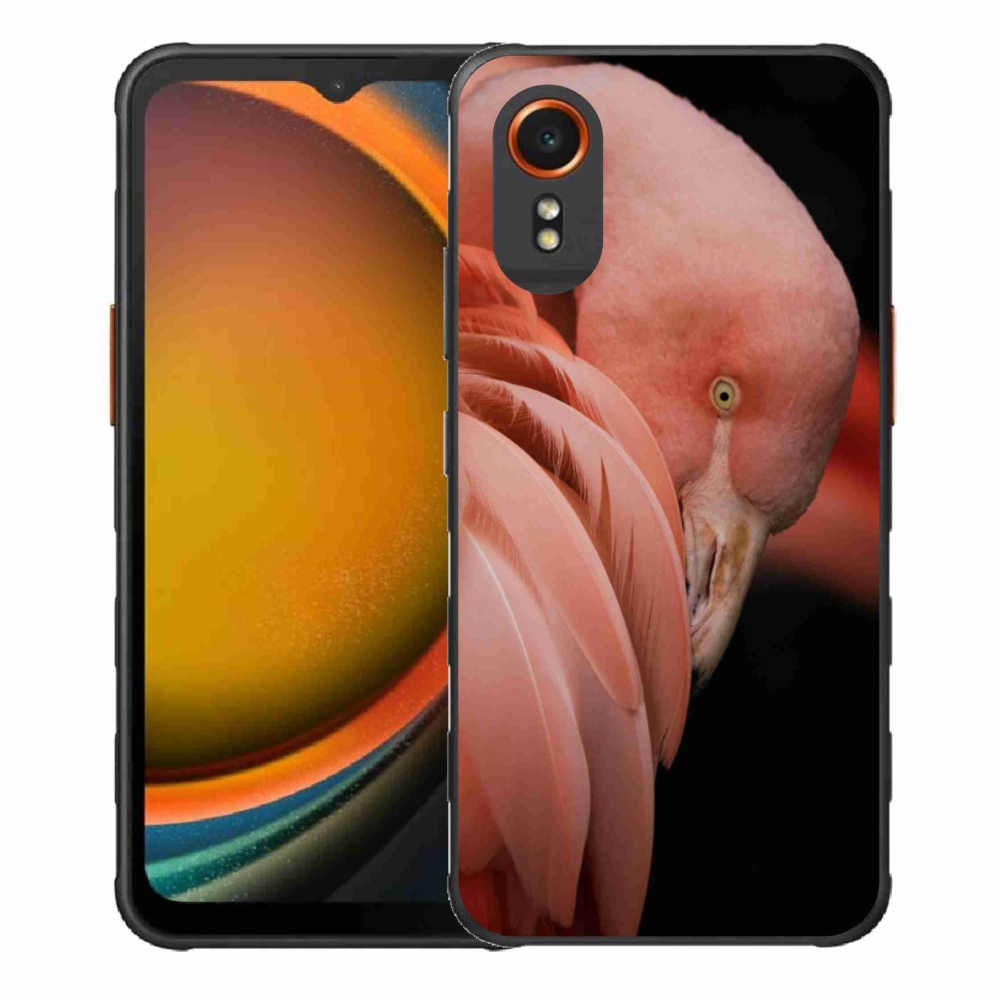 Zselés borítás mmCase Samsung Galaxy Xcover 7 készülékhez - flamingó 3