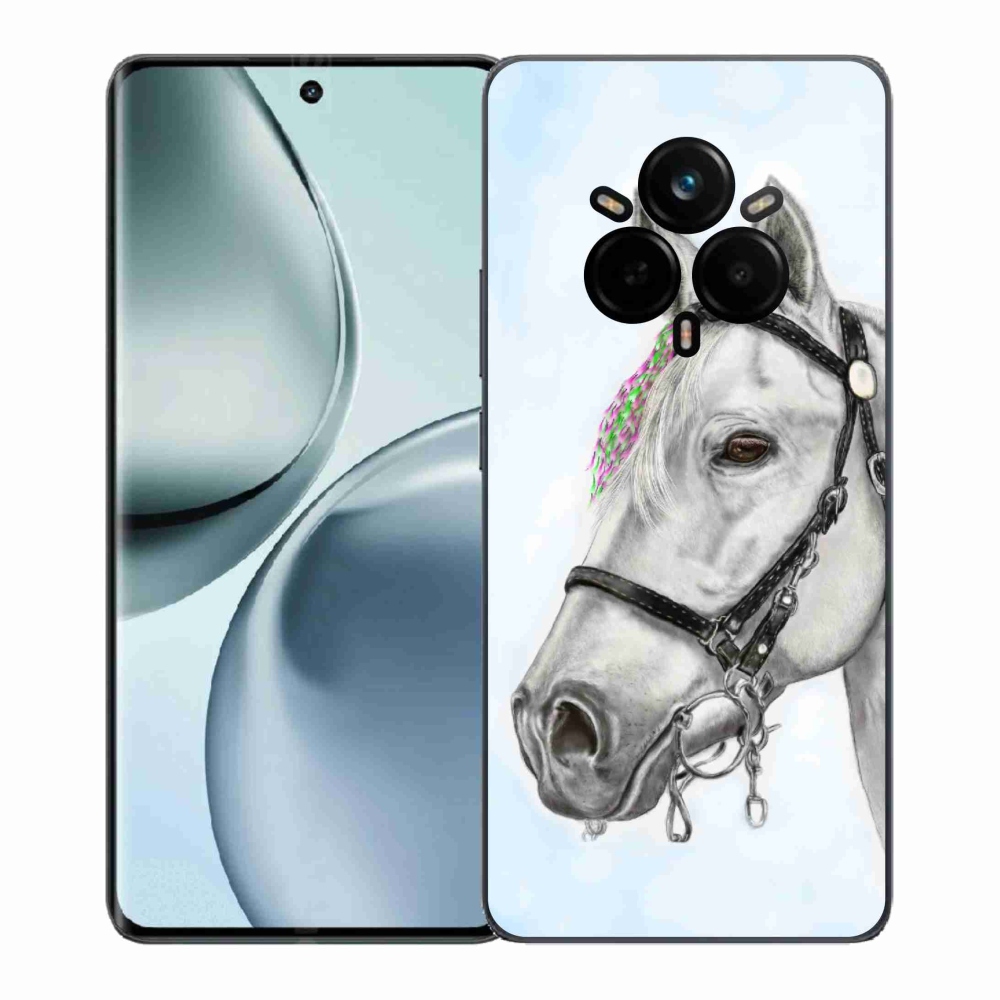 Zselés borítás mmCase a Realme 14 Pro+ 5G számára - fehér ló 1