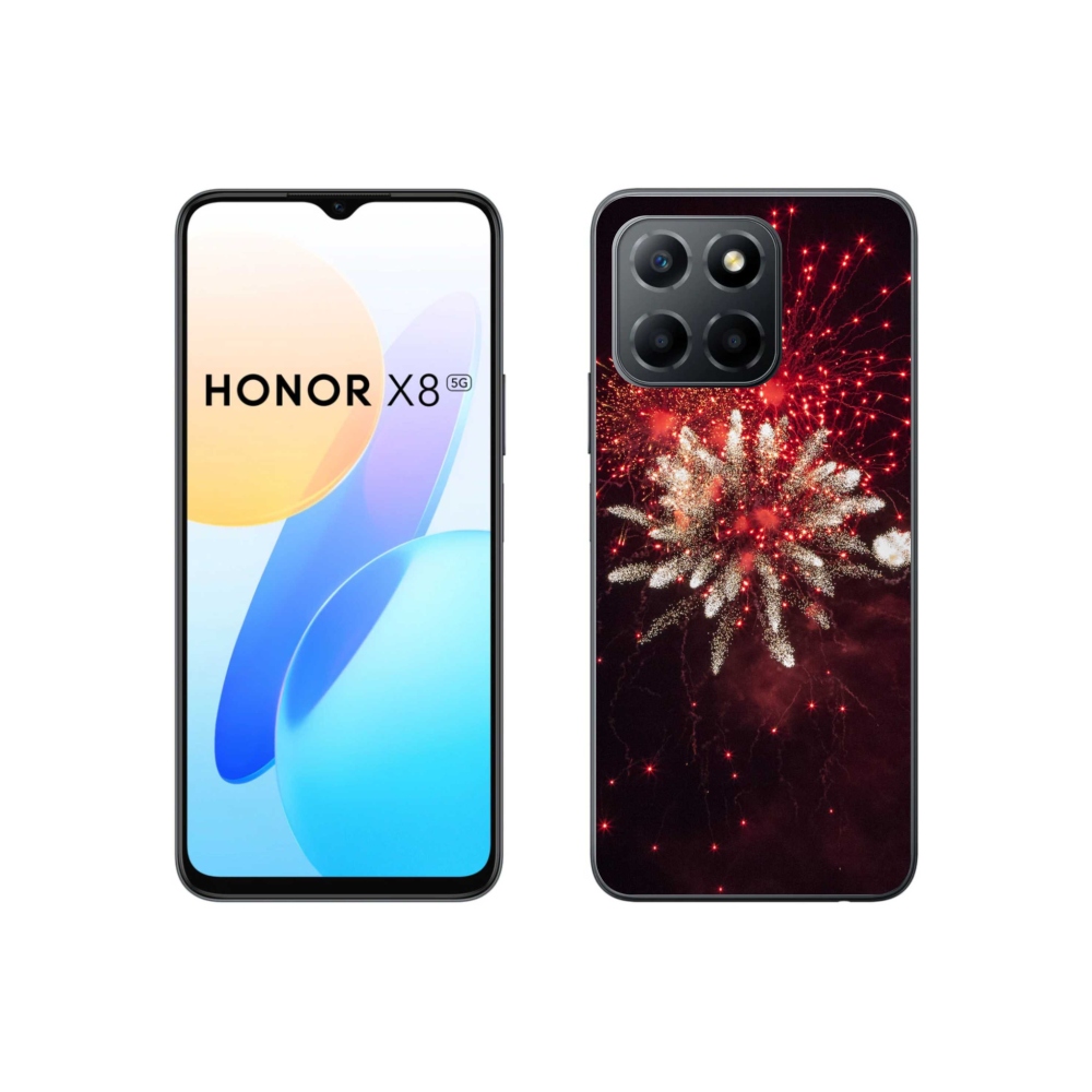 Zselés borítás mmCase a Honor X8 5G/70 Lite 5G számára - tűzijáték