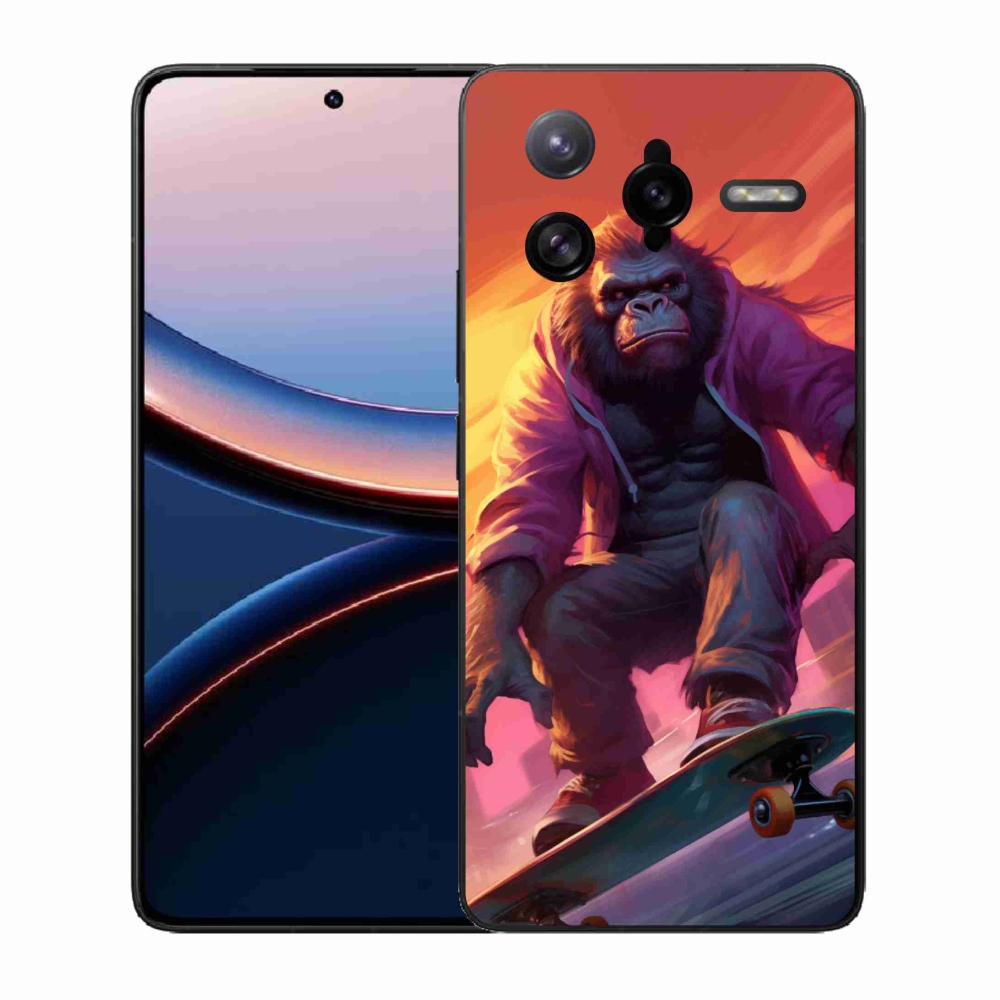 Gél borítás mmCase a Xiaomi Poco F7 Ultra számára - gorilla a gördeszkán