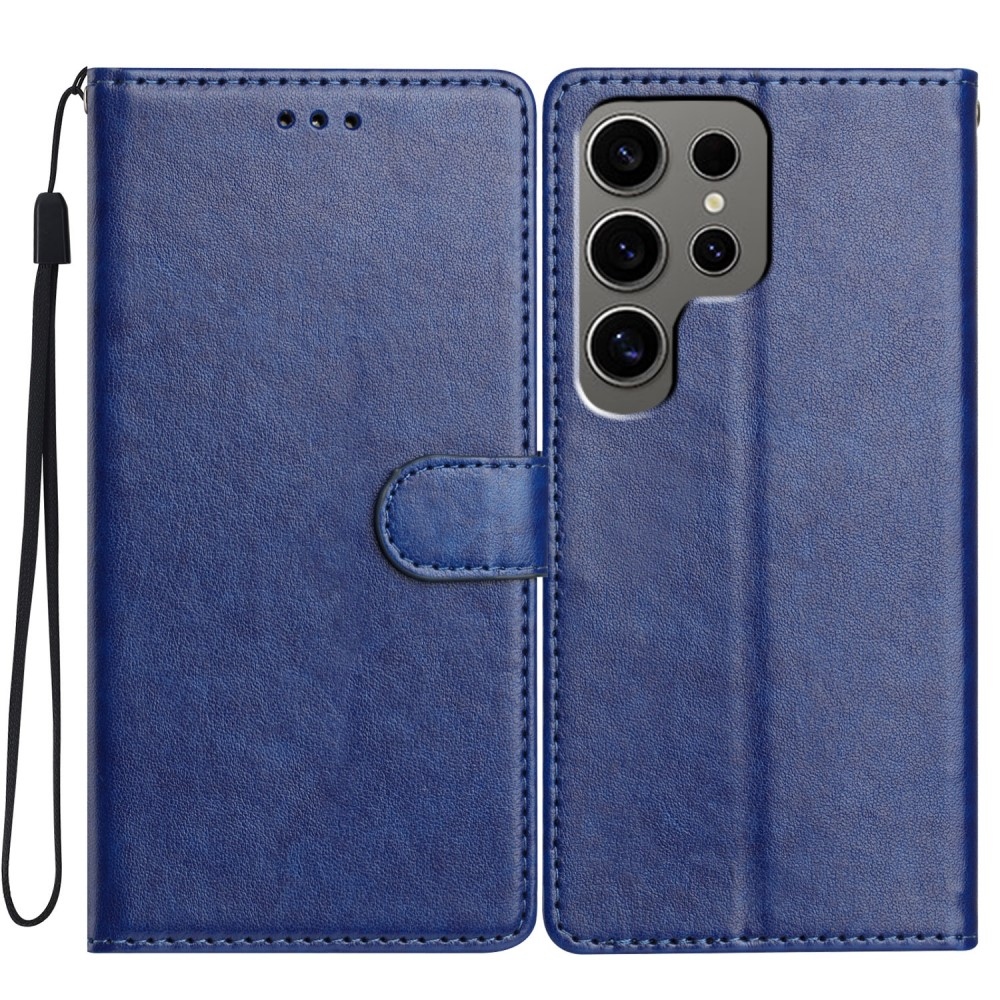 Vérrögök könyv tok Samsung Galaxy S25 Ultra készülékhez - kék