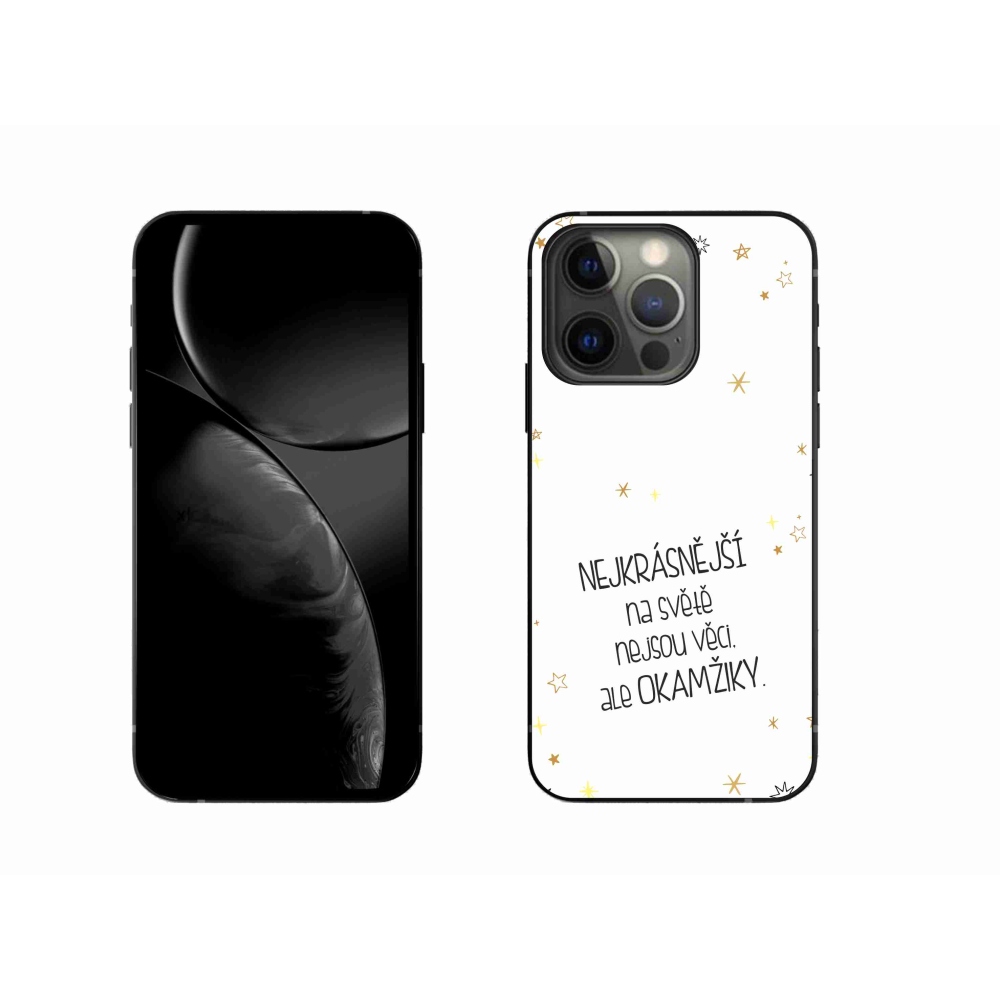 Gél borítás mmCase iPhone 13 Pro 6.1 - idézet 4 fehér háttérhez