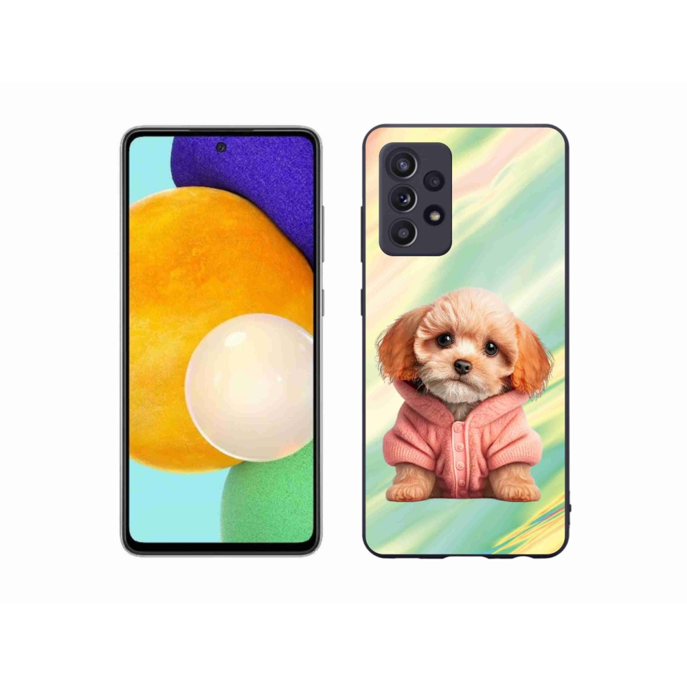 Gél borítás mmCase Samsung Galaxy A52/A52 5G - pulóveres kiskutya Samsung Galaxy A52/A52 5G-hez